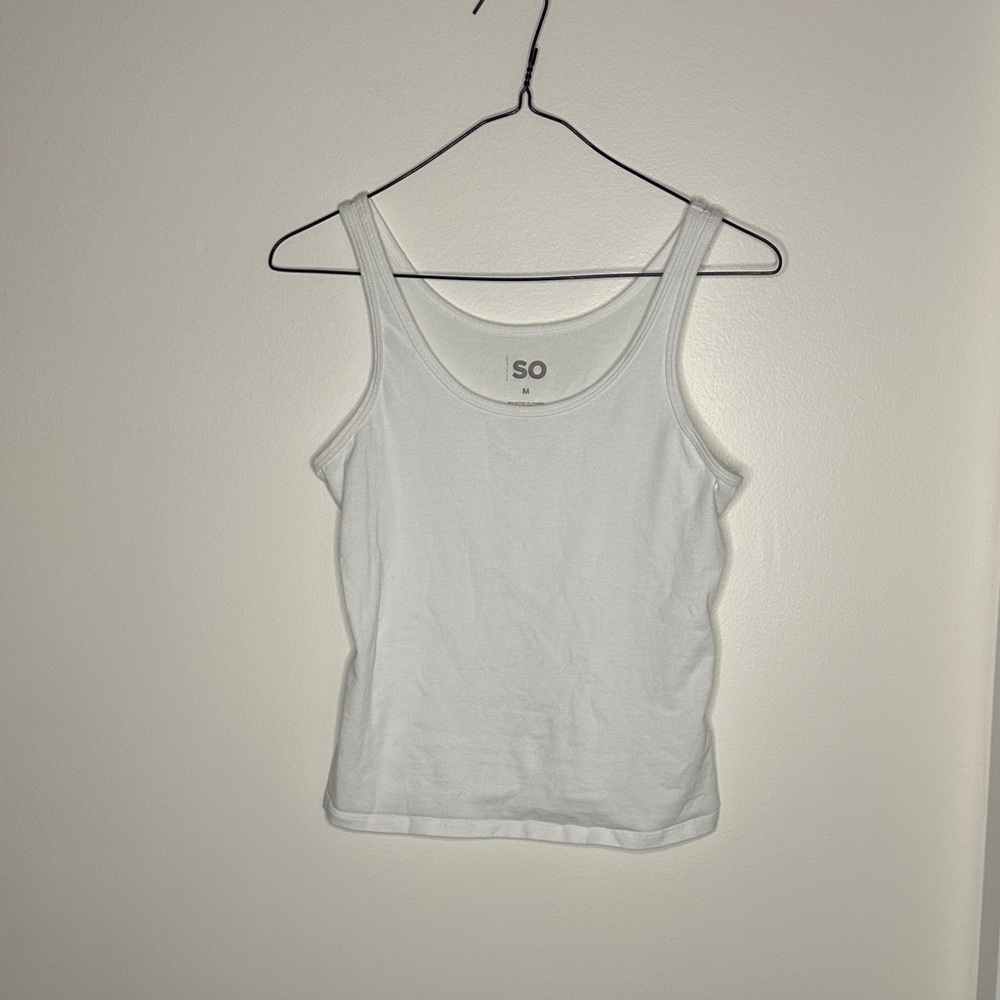 SO Women's Essential White Tank Top